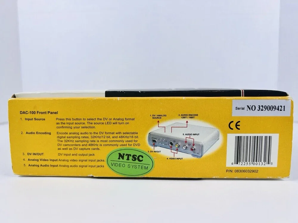 Datavideo DAC-100 Bi-Directional Video Converter Open Box Factory Sealed Content